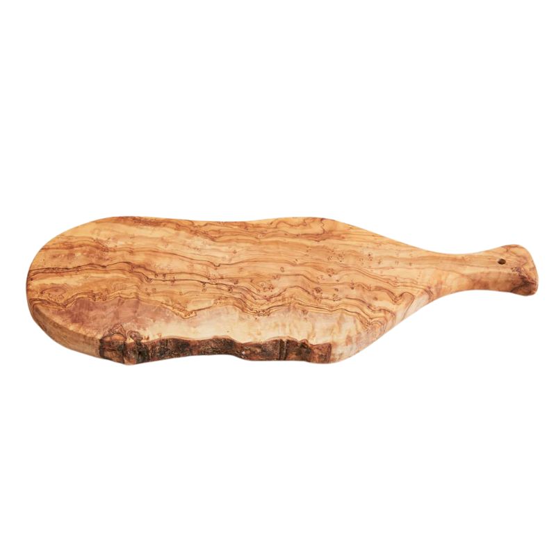 Italian Olivewood Charcuterie Board with Paddle Handle
